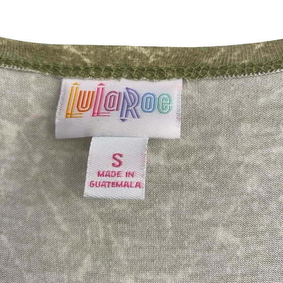 LulaRoe JOY Sleeveless Duster Vest Sage Green Pattern Size SMALL - Picture 4 of 6